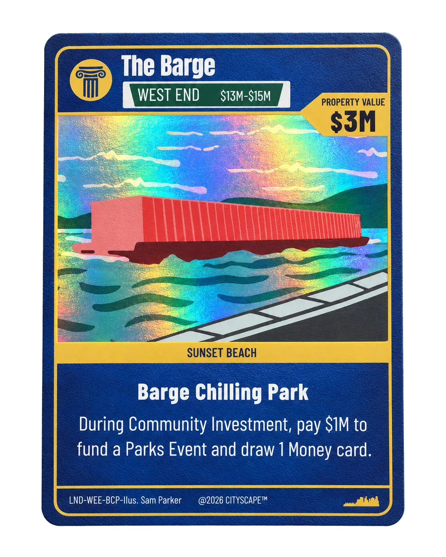 The Barge card from CityScape Vancouver