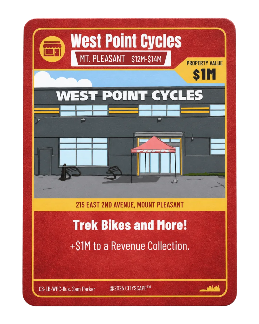 West Point Cycles card from CityScape Vancouver